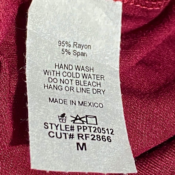 Perfect Peach Burgundy Wine Christmas Reindeer Gold Sequins Long Sleeve Shirt - Picture 7 of 9